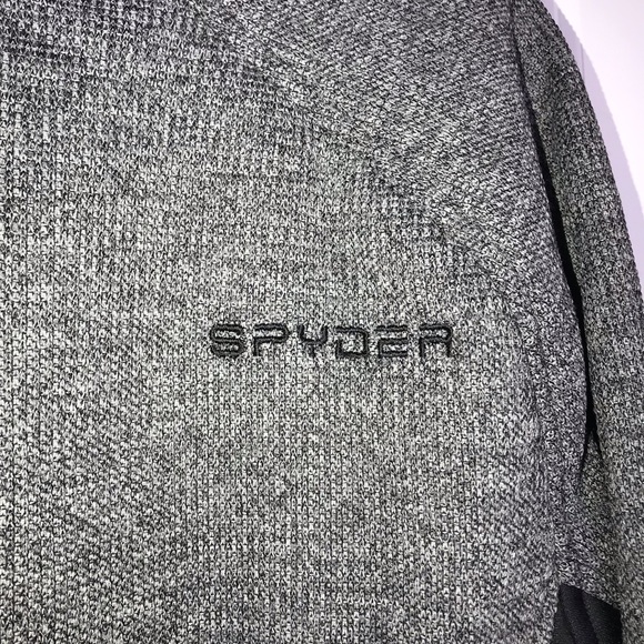 🆕 Spyder Men's Half-Zip Outbound Stryke Sweater Jacket - M - Grey - Picture 6 of 8